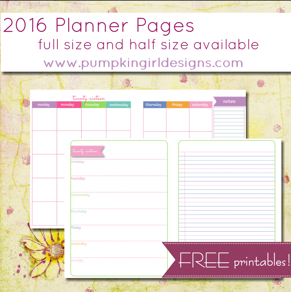 Free Printable 5.5 X8 5 Planner Pages