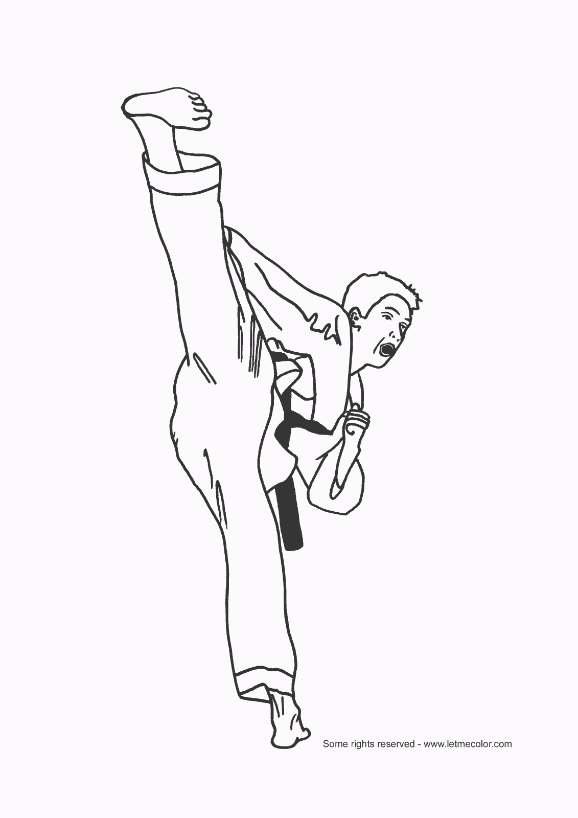 Karate Coloring Pages For Kids | Pose References | Pinterest | Free - Free Printable Karate Coloring Pages