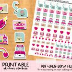 Kawaii Happy Mail Envelope Stickers   Free Printable | Happy Mail   Free Printable Kawaii Stickers
