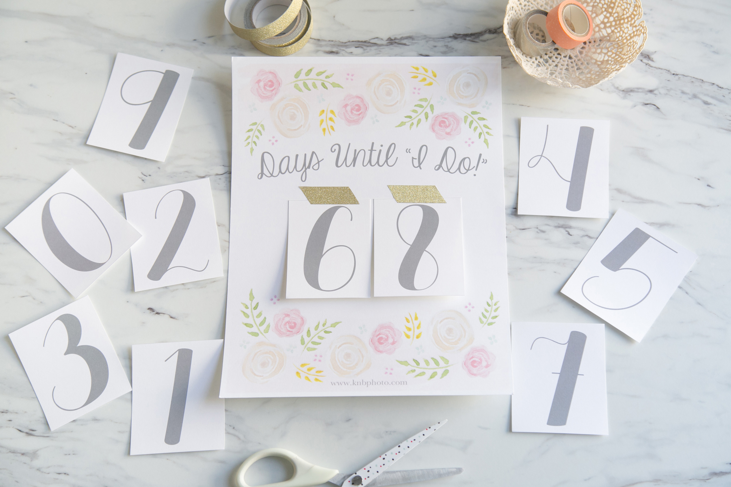 K+B Photography | Our Blog | Freebies: A Printable Wedding Countdown - Free Printable Wedding Countdown