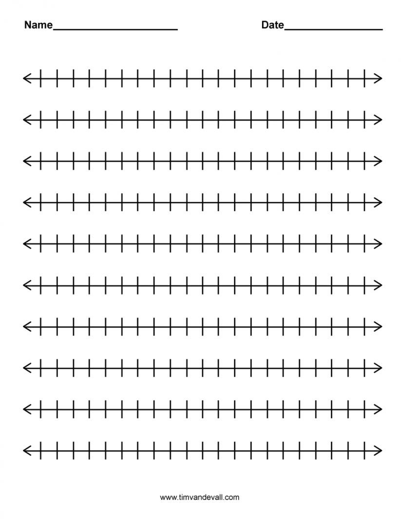 Kids : Integer Number Line Integer 0 20 1-20 Number Line Number Line - Free Printable Number Line Worksheets