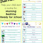 Kids' Morning, Bedtime, And Ready For School Free Printables   To Have And To Hold Your Hair Back Free Printable