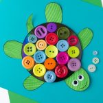 Kids Will Love Making This Cute Turtle Craft With Upcycled Cds   Free Printable Button Templates