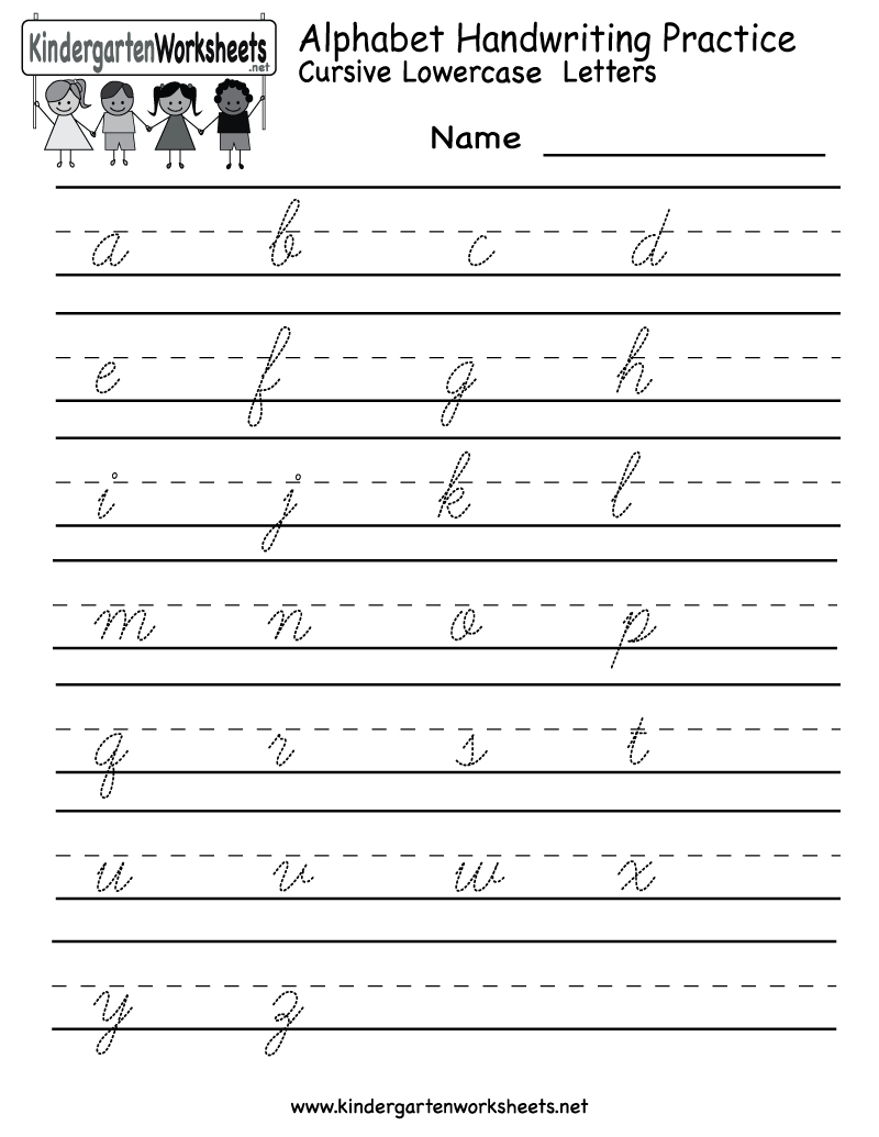 Kindergarten Alphabet Handwriting Practice Printable | School And - Free Printable Practice Name Writing Sheets