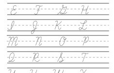 kindergarten cursive handwriting worksheet printable school and free printable cursive handwriting worksheets Kindergarten Cursive Handwriting Worksheet Printable | School And - Free Printable Cursive Handwriting Worksheets