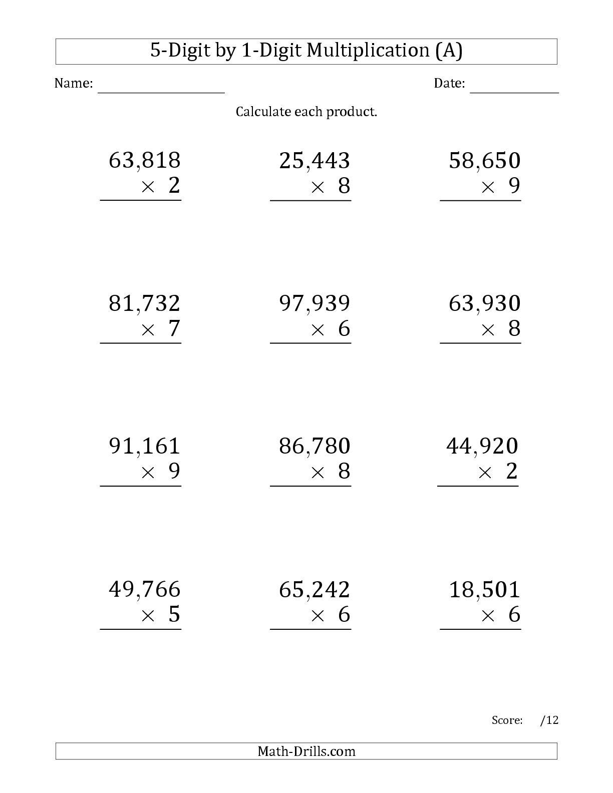 Kindergarten Multiplying Decimal Numbers Worksheet Math Worksheets - Multiplying Decimals Free Printable Worksheets