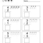 Kindergarten Subtracting Worksheet Printable | Education   Free Printable Subtraction Worksheets