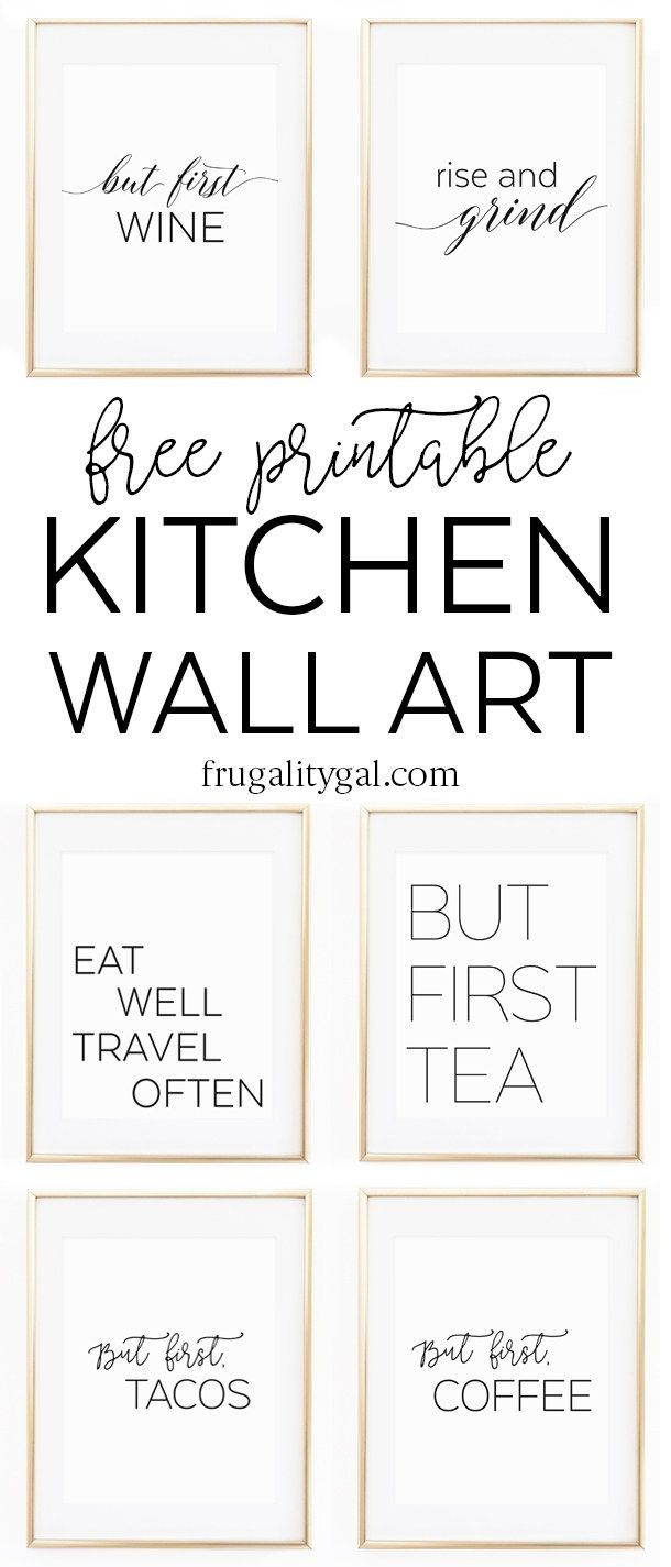 Kitchen Gallery Wall Printables | Free Printable Wall Art - Free Printable Art Pictures
