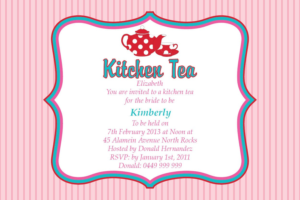 Kitchen Tea Party Invitation Ideas | Kitchen Sohor - Free Printable Kitchen Tea Invitation Templates