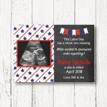 Labor Day Themed Pregnancy Announcement Card Whole New | Etsy   Free Printable Pregnancy Announcement Cards