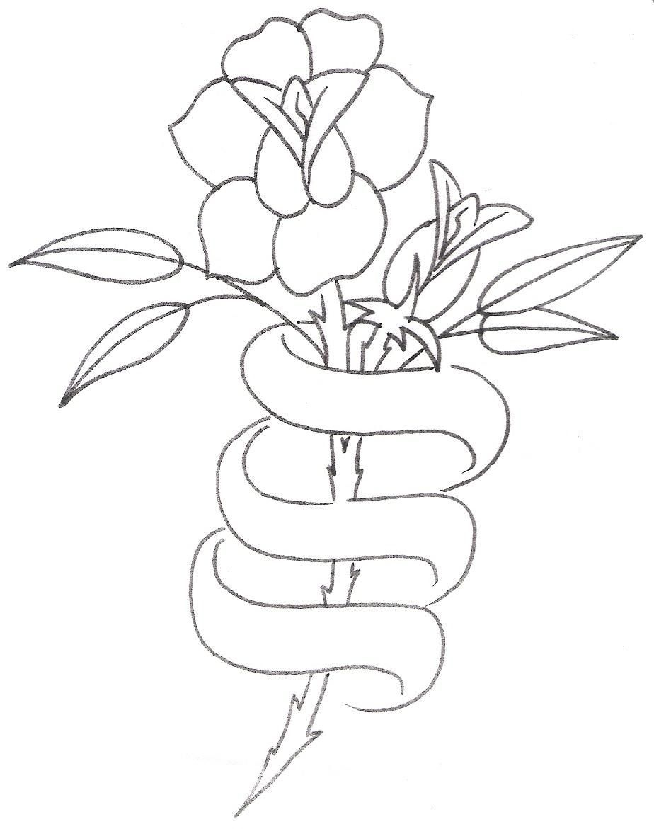 Large Free Printable Tattoo Designs | Tattoo Design,rose With Ribbon - Free Printable Tattoo Designs