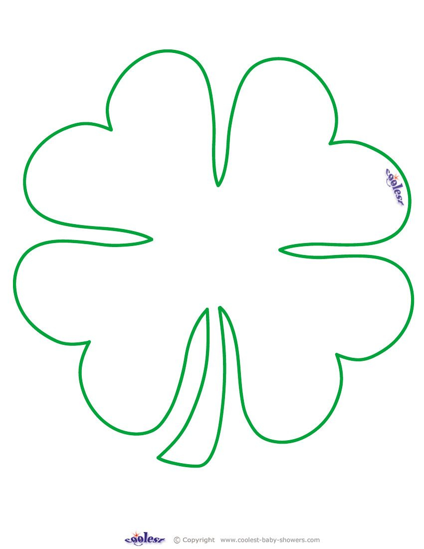 Large Printable Clover Coolest Free Printables … | Tattoo Canvas - Free Printable Shamrocks