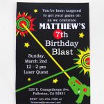 Laser Tag Birthday Invitation Printable And Printed With Free | Etsy   Free Printable Laser Tag Invitation Template
