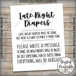 Late Night Diaper Sign, Late-Night Diapers Sign The Diaper Thoughts – Late Night Diaper Sign Free Printable