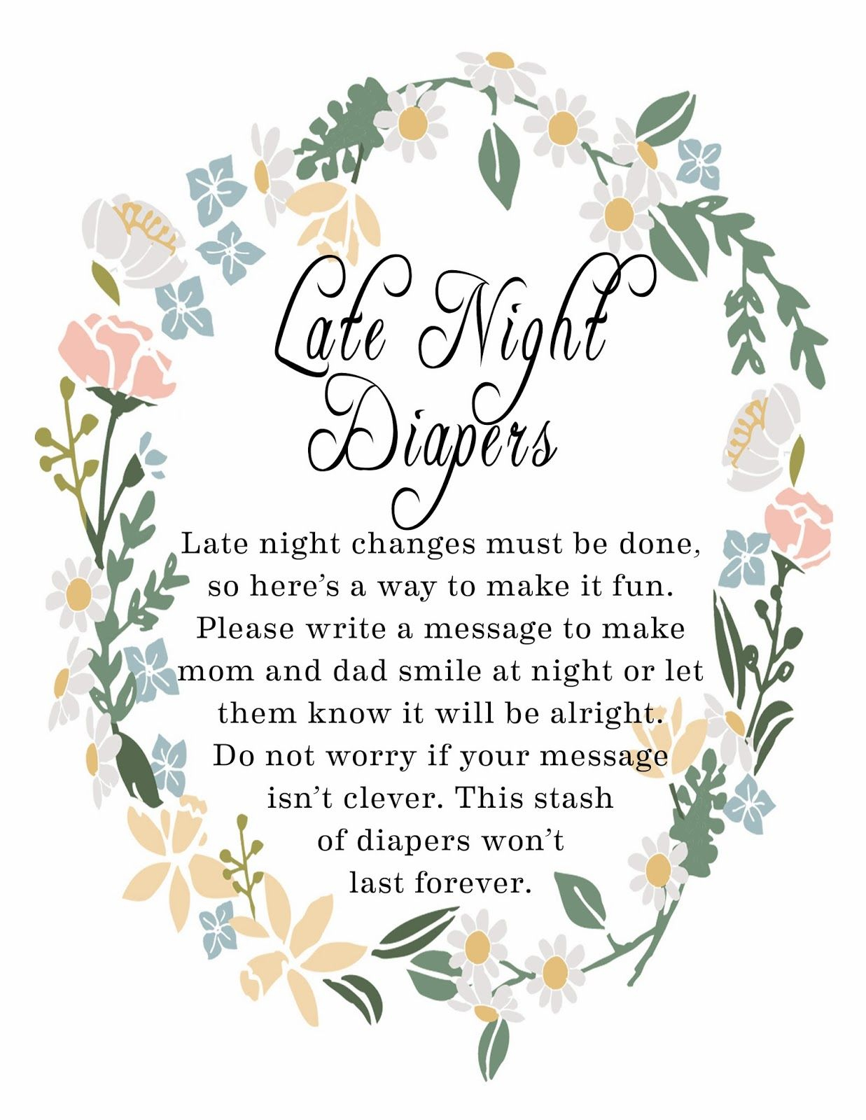 Late Night Diaper Signage | Baby Shower For Baby Miles! | Pinterest - Late Night Diaper Sign Free Printable
