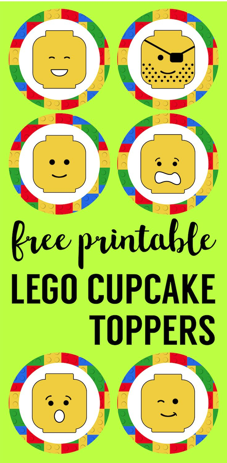 Lego Cupcake Toppers Printable | Future Classroom | Pinterest | Lego - Free Printable Lego Cupcake Toppers