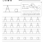 Letter A Writing Practice Worksheet   Free Kindergarten English   Free Printable Handwriting Sheets For Kindergarten