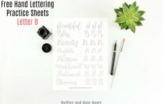 Letter B Modern Calligraphy Practice Sheets - Ruffles And Rain Boots - Modern Calligraphy Practice Sheets Printable Free
