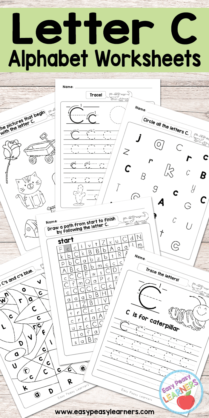 Letter C Worksheets - Alphabet Series - Easy Peasy Learners - Free Printable Letter C Worksheets