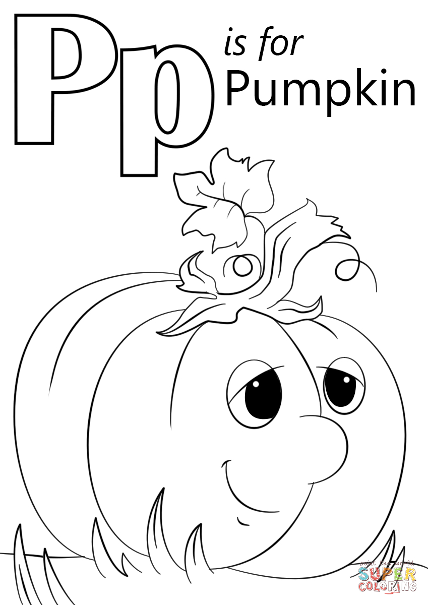 Letter P Is For Pumpkin Coloring Page | Free Printable Coloring Pages - Free Printable Pumpkin Coloring Pages