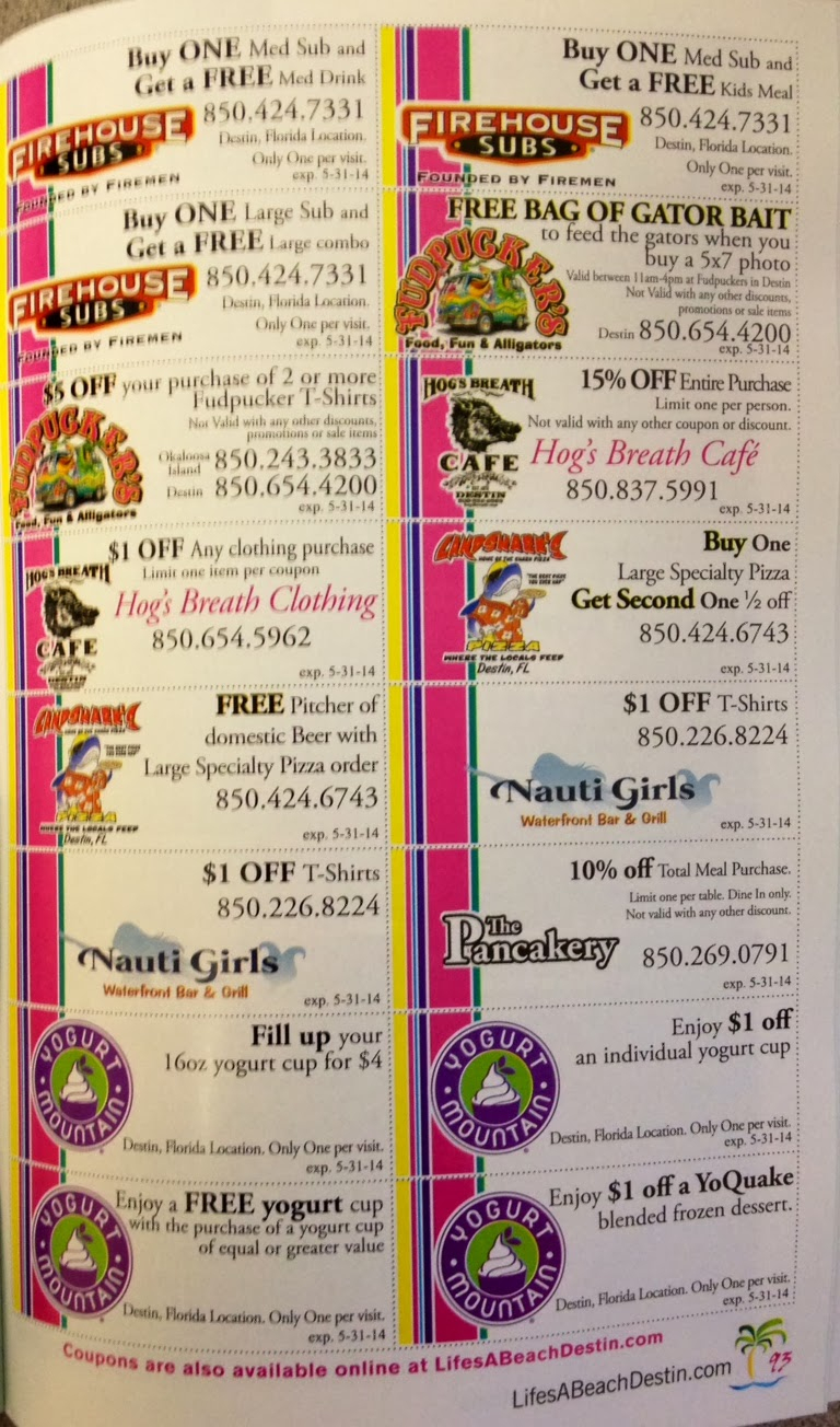 Life&amp;#039;s A Beach: Check Out Our Amazing Coupons! - Free Printable Coupons For Panama City Beach Florida