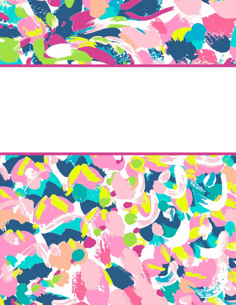 Lilly Pulitzer Binder Covers 2017 — Free, Cute, Printable Binder Covers! - Free Printable Binder Covers