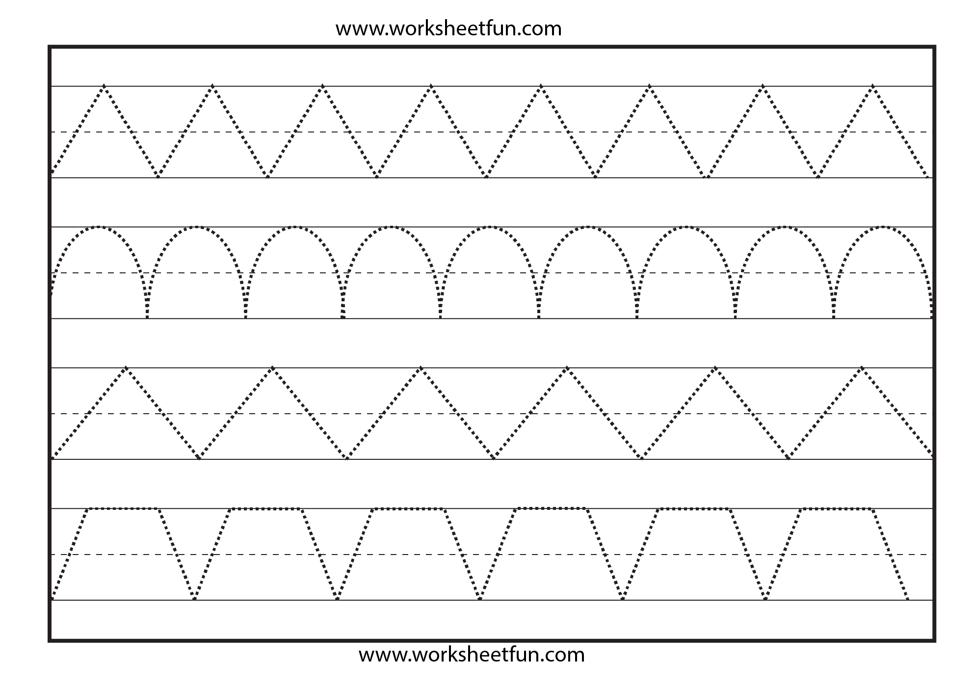 Line Tracing – 1 Worksheet / Free Printable Worksheets – Worksheetfun - Free Printable Name Tracing Worksheets For Preschoolers