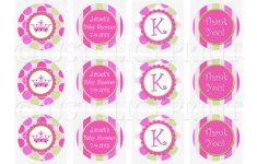 Little Princess Baby Girl Shower Favor Tags Cupcake Toppers - Baptism Cupcake Toppers Printable Free