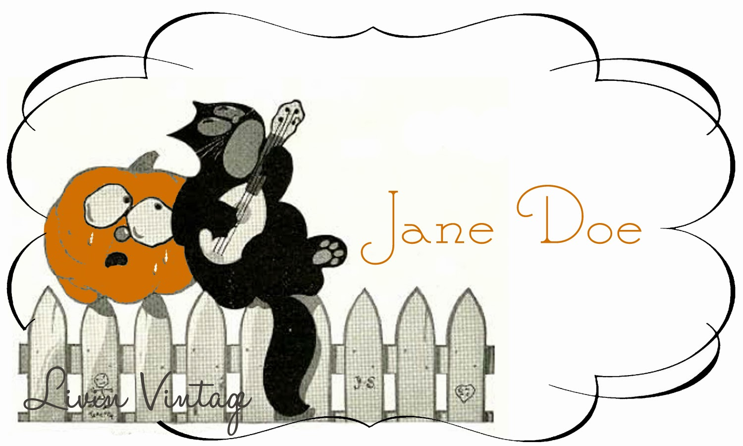 Livin Vintage: Free Vintage Halloween Place Card Printable - Free Printable Halloween Place Cards