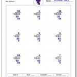 Long Division Worksheets   Free Printable Division Worksheets For 4Th Grade