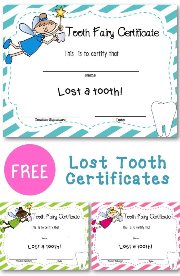 Lost Tooth Certificate | New England Teacher | Tooth Fairy - Free Printable First Lost Tooth Certificate