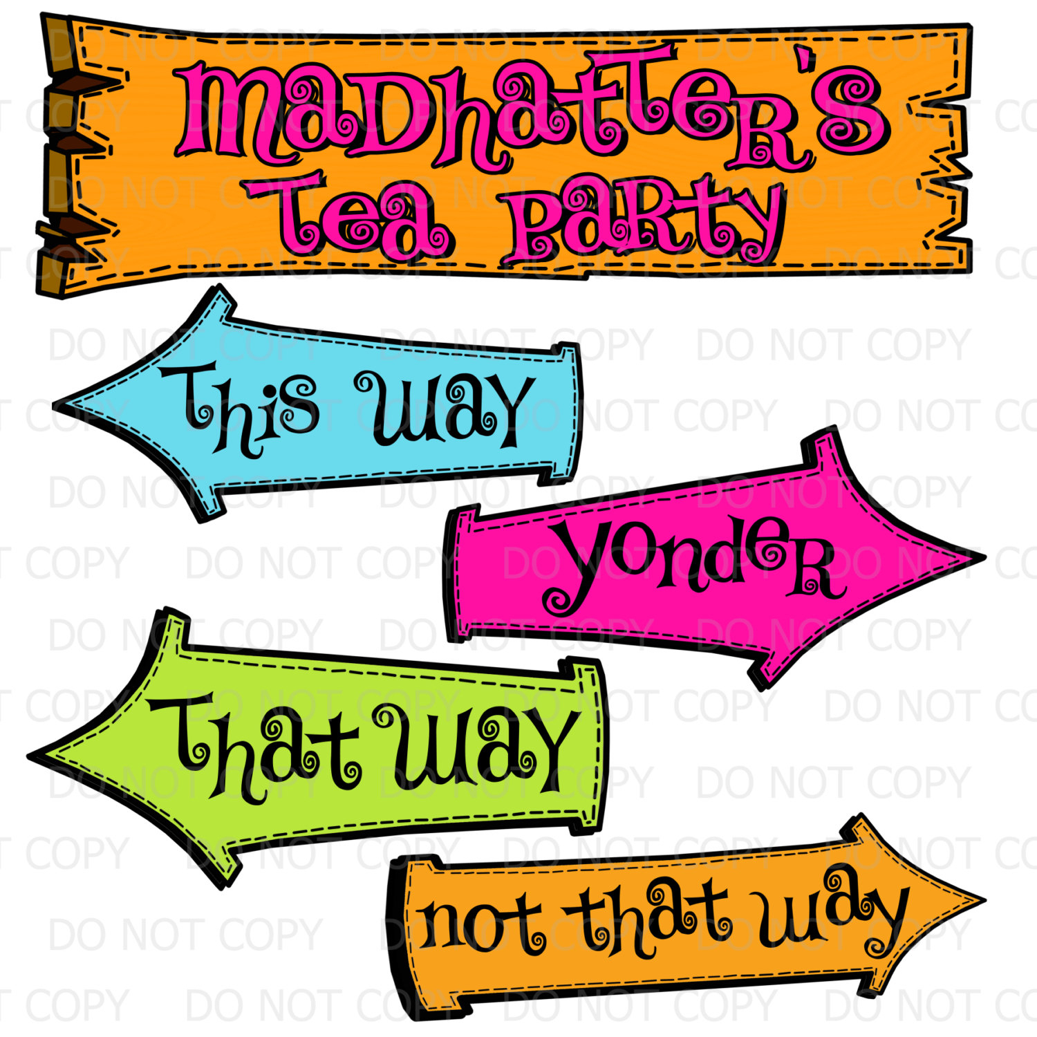 Mad Hatter Tea Party - Ecosia - Alice In Wonderland Signs Free Printable