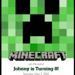 Make Your Own Custom Printable Minecraft Party Invitations | Nerd It   Free Printable Minecraft Invitations