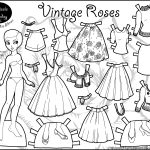 Marisole Monday: Vintage Roses | Coloring! | Paper Dolls, Paper   Free Printable Paper Doll Coloring Pages