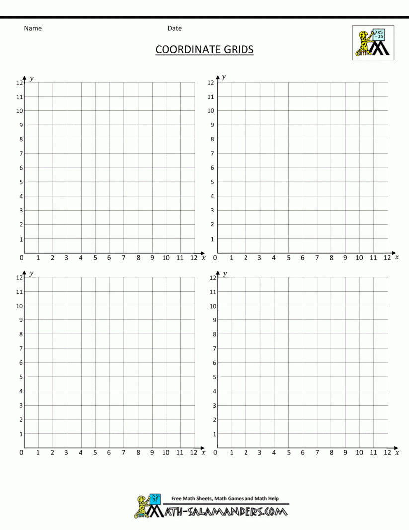 Math : Coordinate Plane Grid Coordinate Template 0 To 12 2 - Free Printable Christmas Coordinate Graphing Worksheets