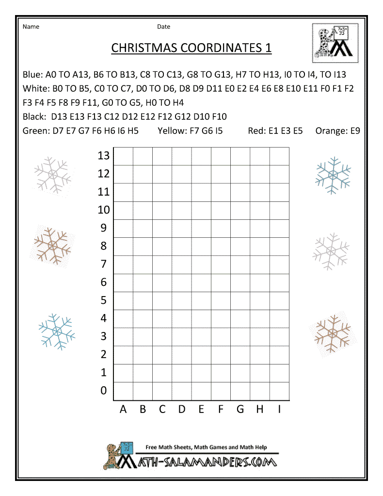 Math : Coordinate Plane Grid Coordinate Template 0 To 12 2 - Free Printable Christmas Coordinate Graphing Worksheets