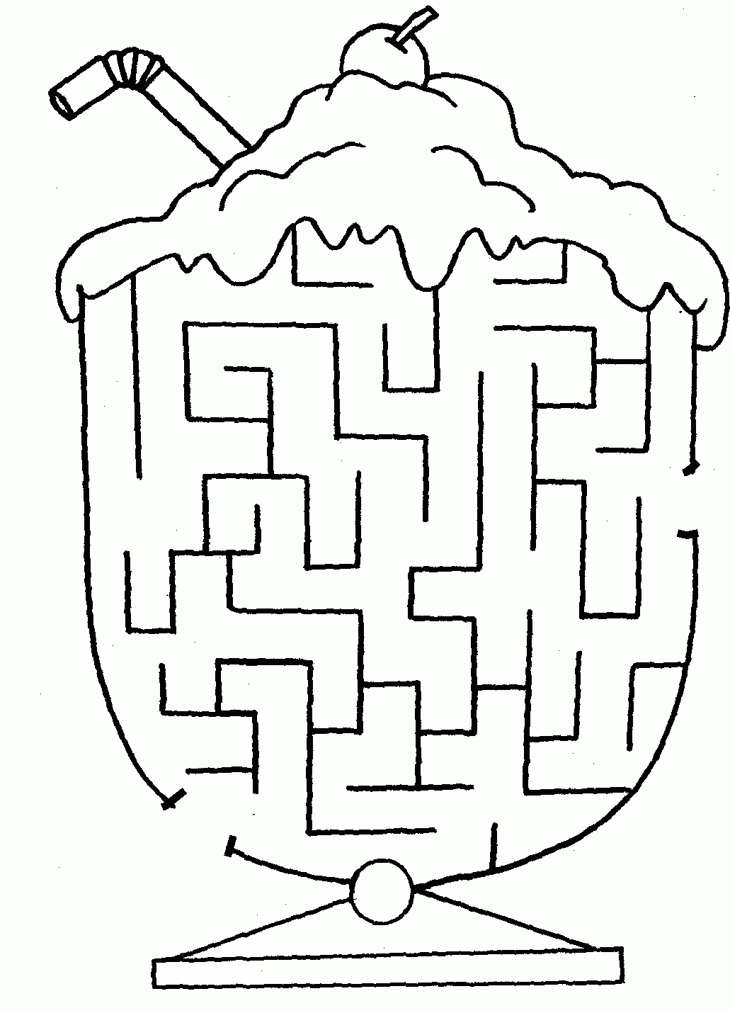 Mazes - Google Search | Summer Trip | Pinterest | Ice Cream Coloring - Free Printable Mazes For Kids