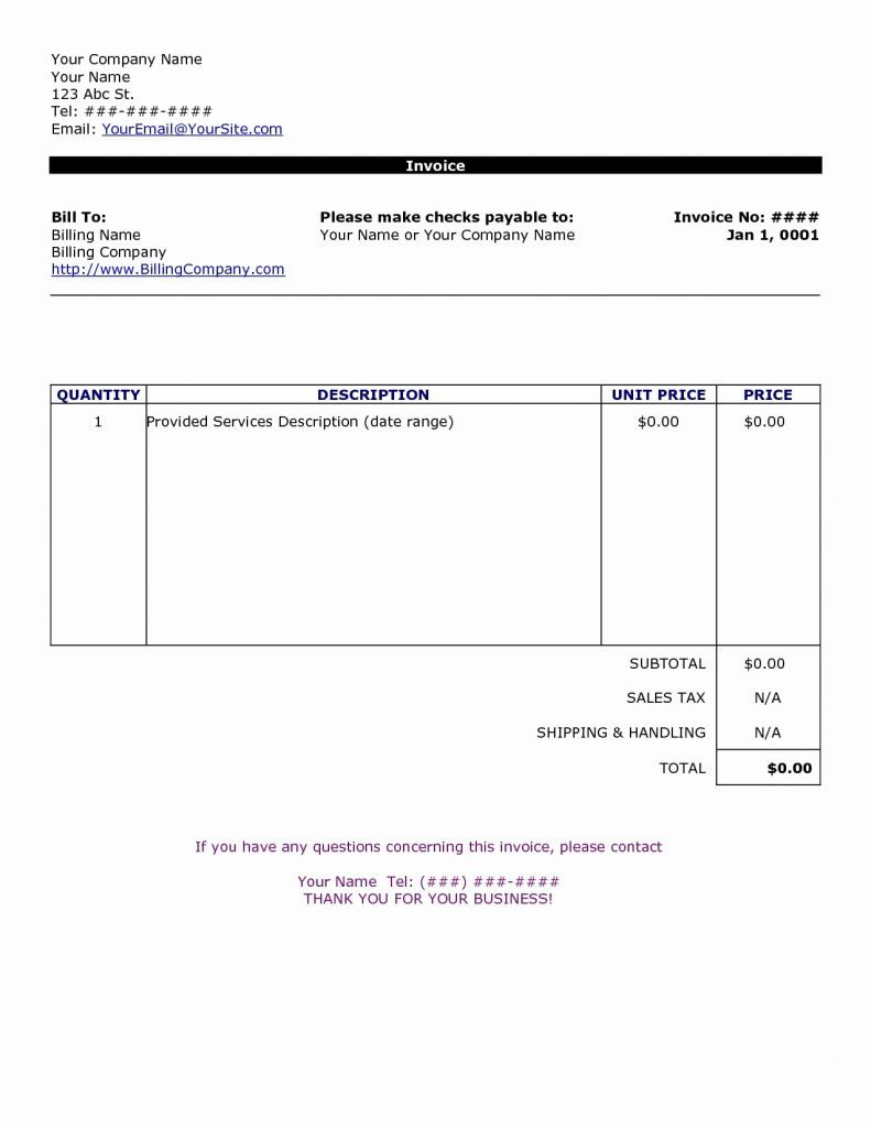 Medical Invoice Template Free Receipt Word Bill Excel Records - Invoice Templates Printable Free Word Doc