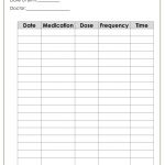 Medication Log   Free Printable Medication Log