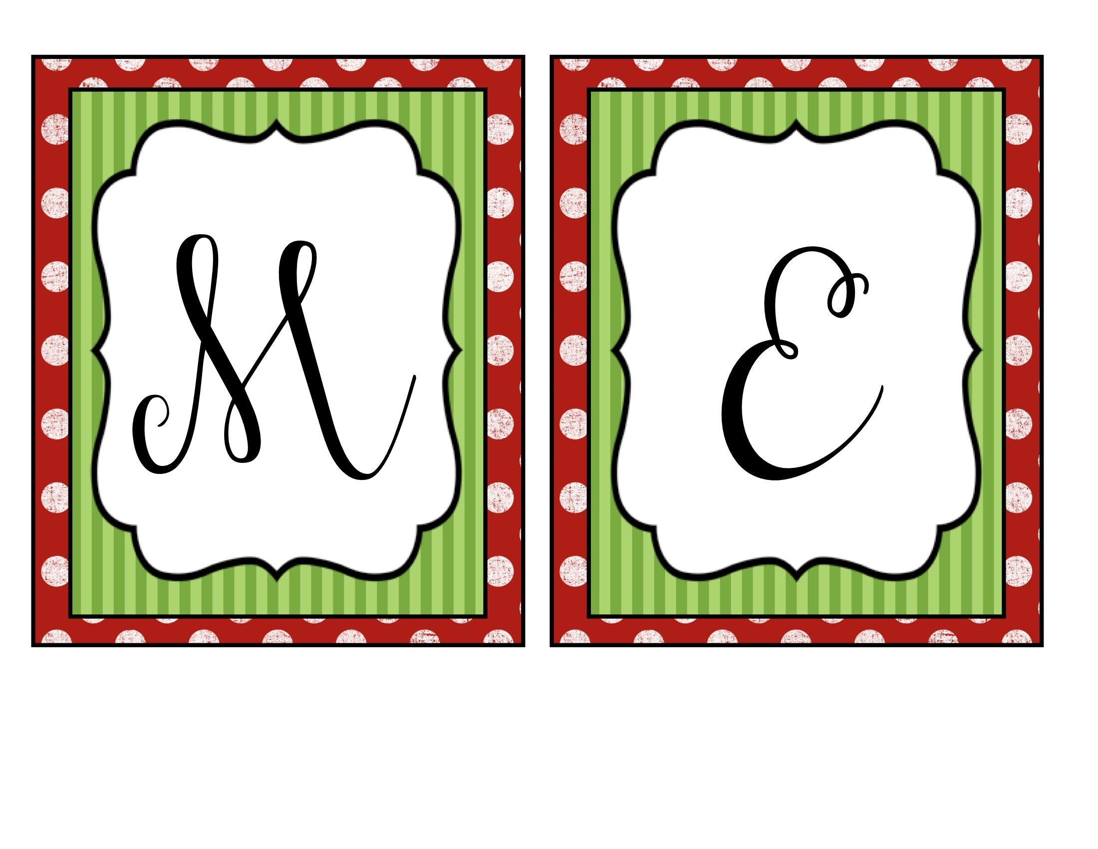Merry+Christmas+Banner+Letters+Free+Printables | Printables - Free Printable Christmas Banner
