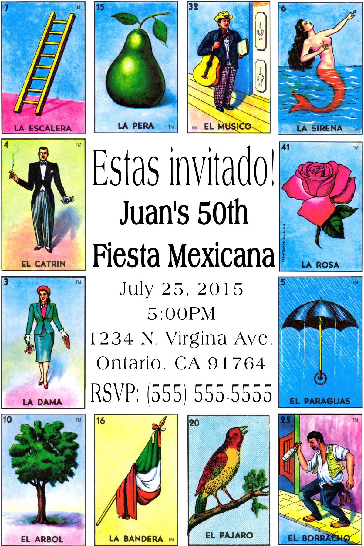 Mexican Card Game Loteria Invitation-To Place Orders Or Follow Me On - Loteria Printable Cards Free