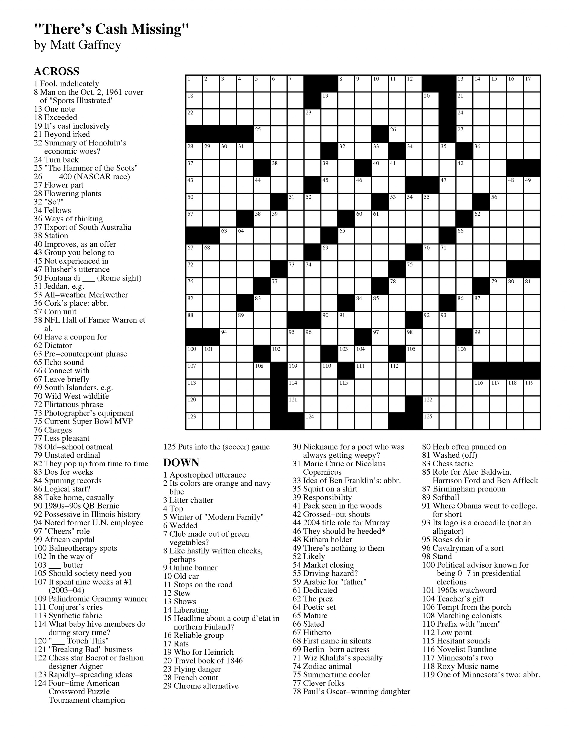 free crosswords daily