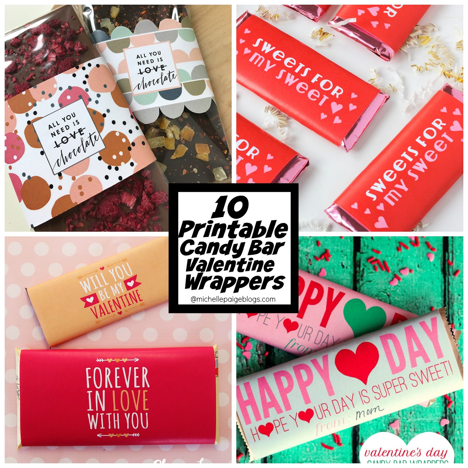 Michelle Paige Blogs: 10 Free Printable Candy Bar Wrapper Valentines - Free Printable Candy Bar Wrappers For Bridal Shower