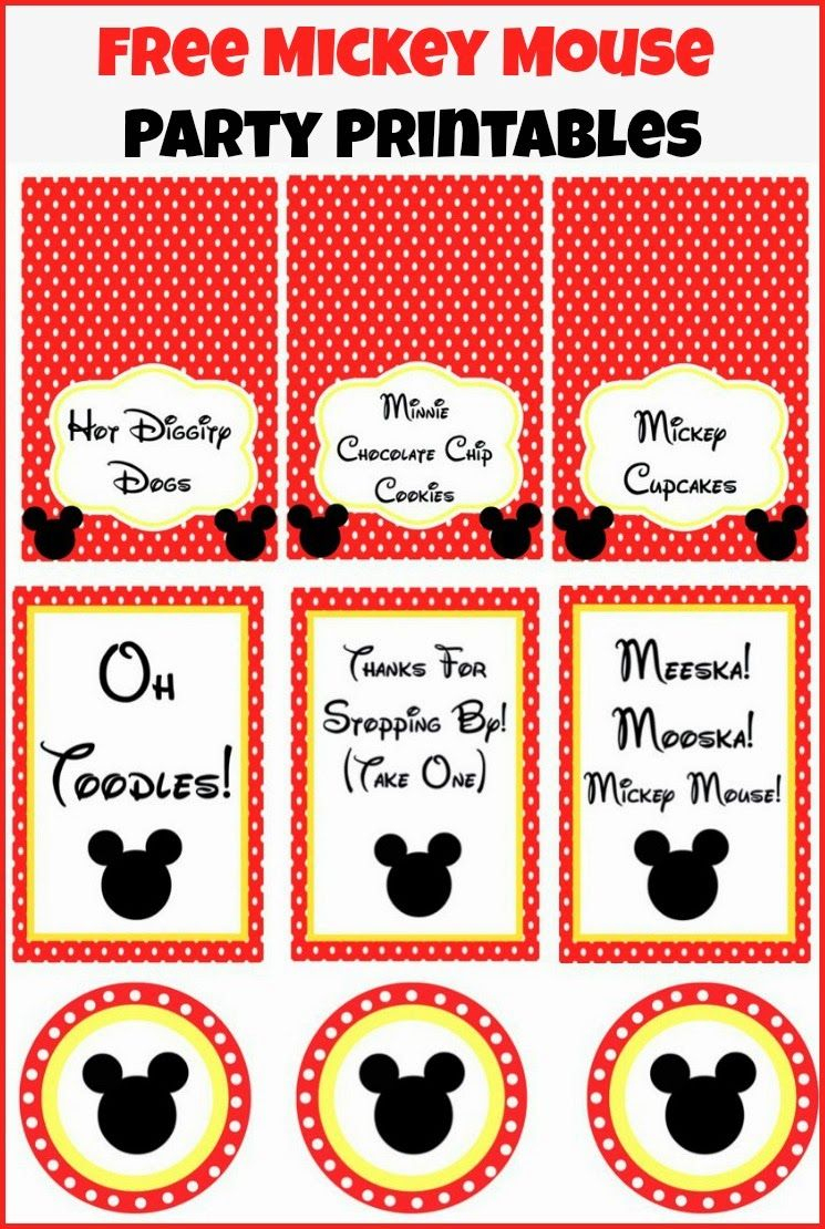 Mickey Mouse Clubhouse Party Ideas And Free Party Printables | Party - Free Printable Mickey Mouse Decorations
