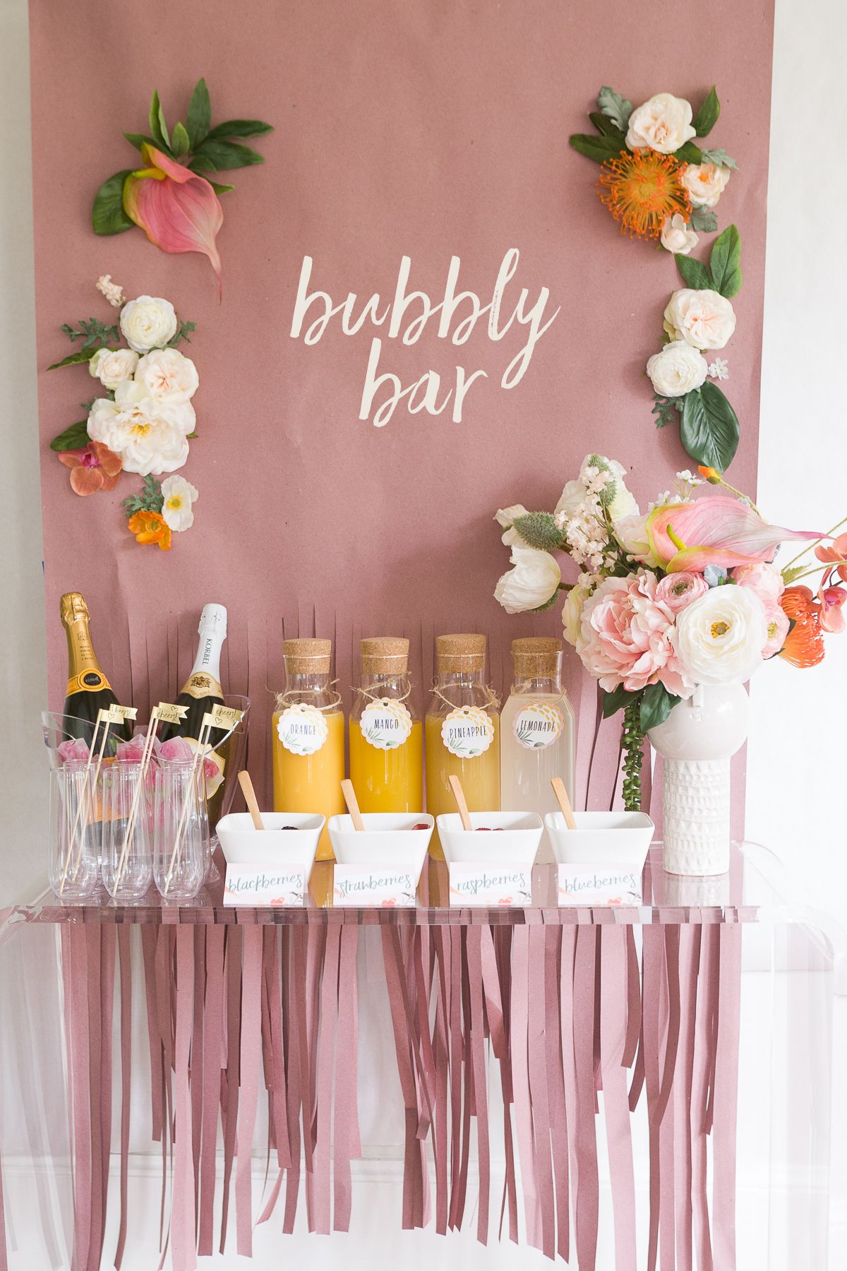 Mimosa Bar Bridal Shower Brunch With Free Printables! | Cuz We Like - Free Bridal Shower Printable Decorations