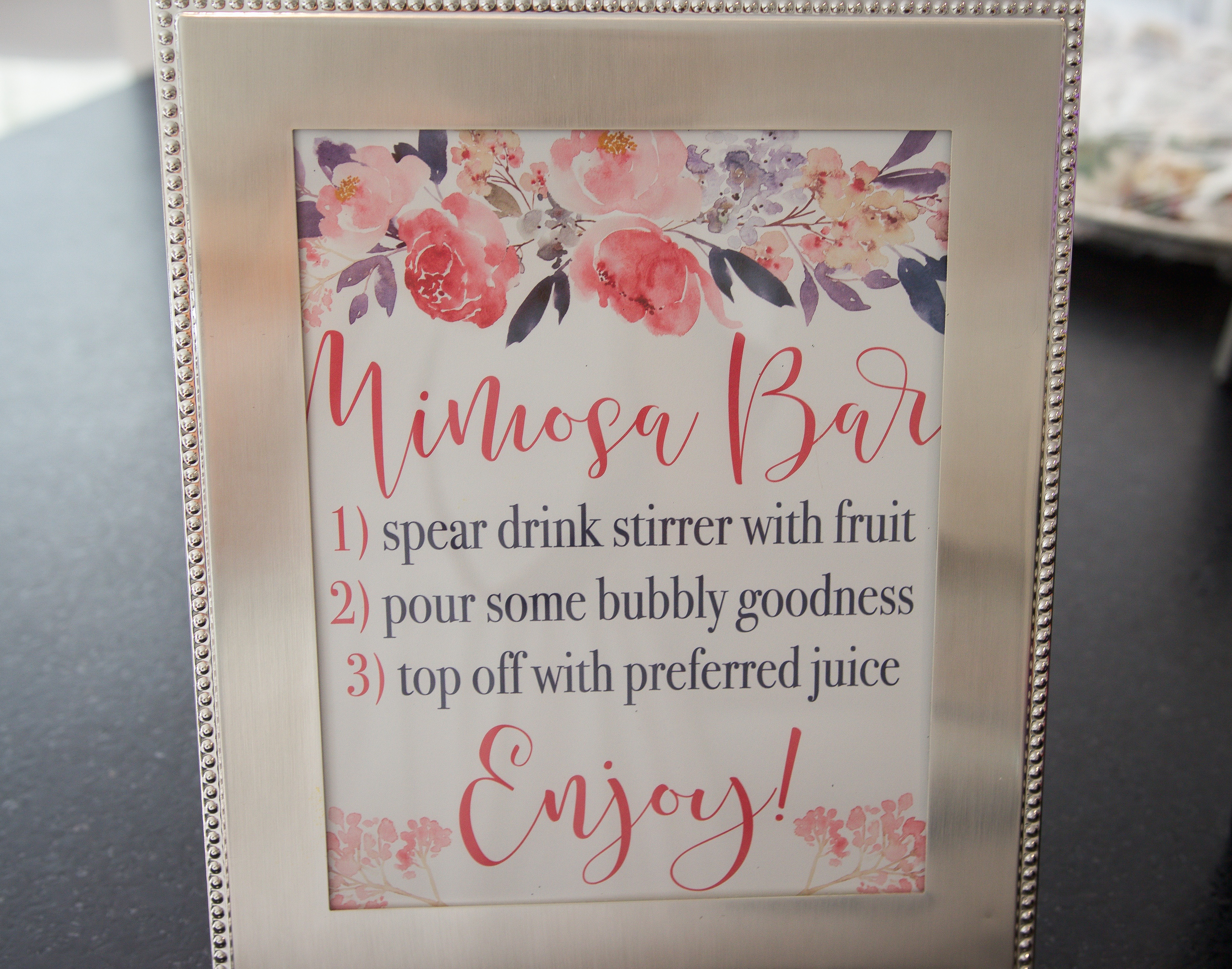 Return to Free Printable Mimosa Bar Sign. 