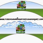 Minecraft: Party Free Printables, Images And Papers. | Oh My Fiesta   Free Printable Minecraft Cupcake Toppers And Wrappers