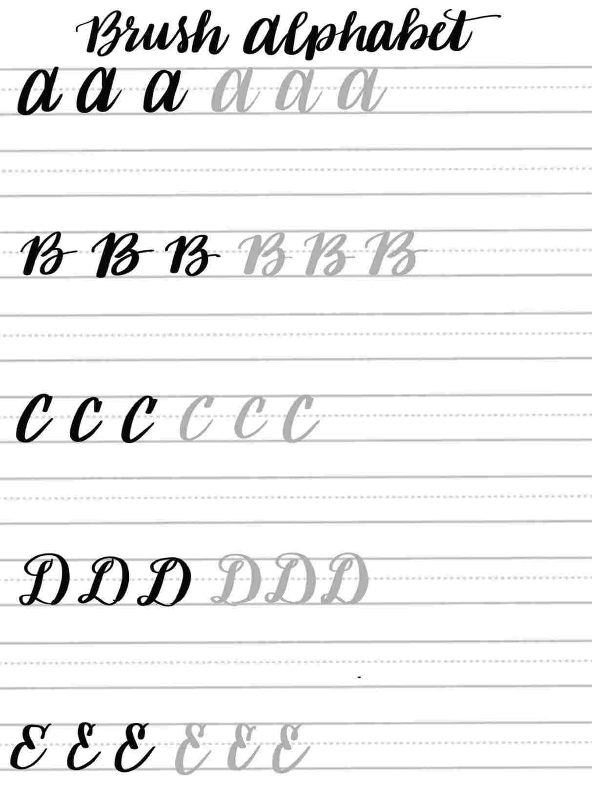 Modern Calligraphy Alphabet Practice Sheets - Graffiti Art And - Modern Calligraphy Practice Sheets Printable Free