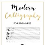 Modern Calligraphy Practice Sheet Downloadable Calligraphy | Etsy   Calligraphy Practice Sheets Printable Free