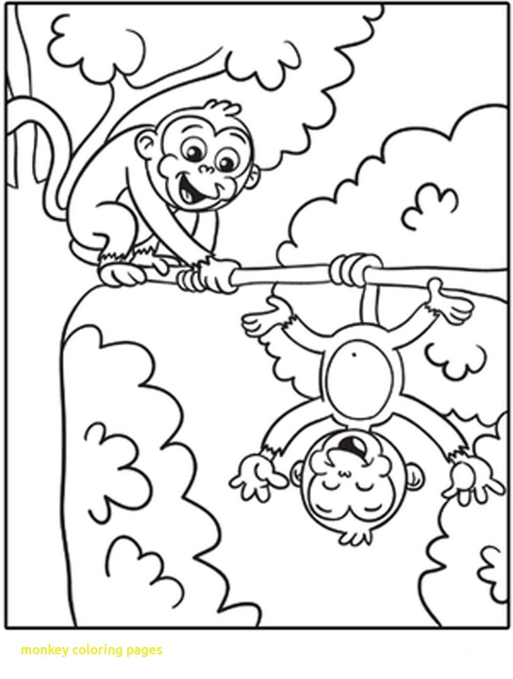 Monkey Coloring Pages 4 #29452 - Free Printable Monkey Coloring Sheets